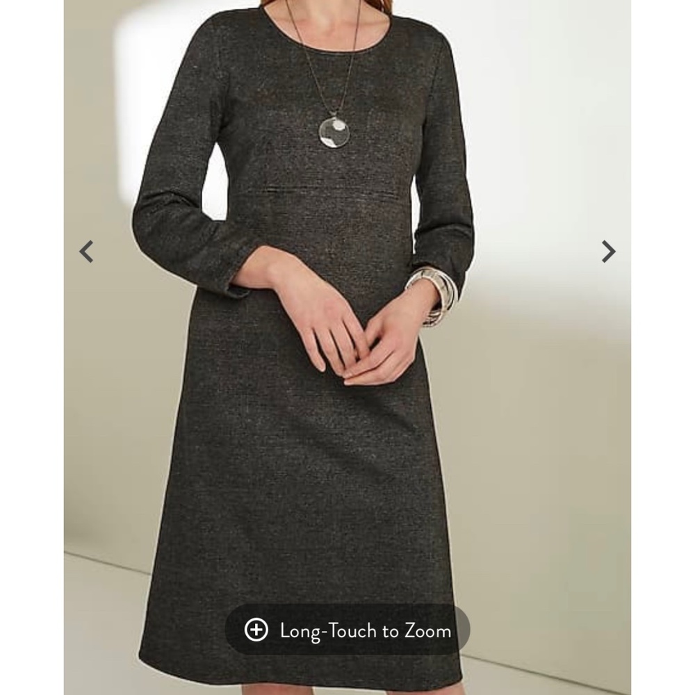 J. Jill Wearever Fit & Flare Dress in Charcoal/Black Size XL. NWT